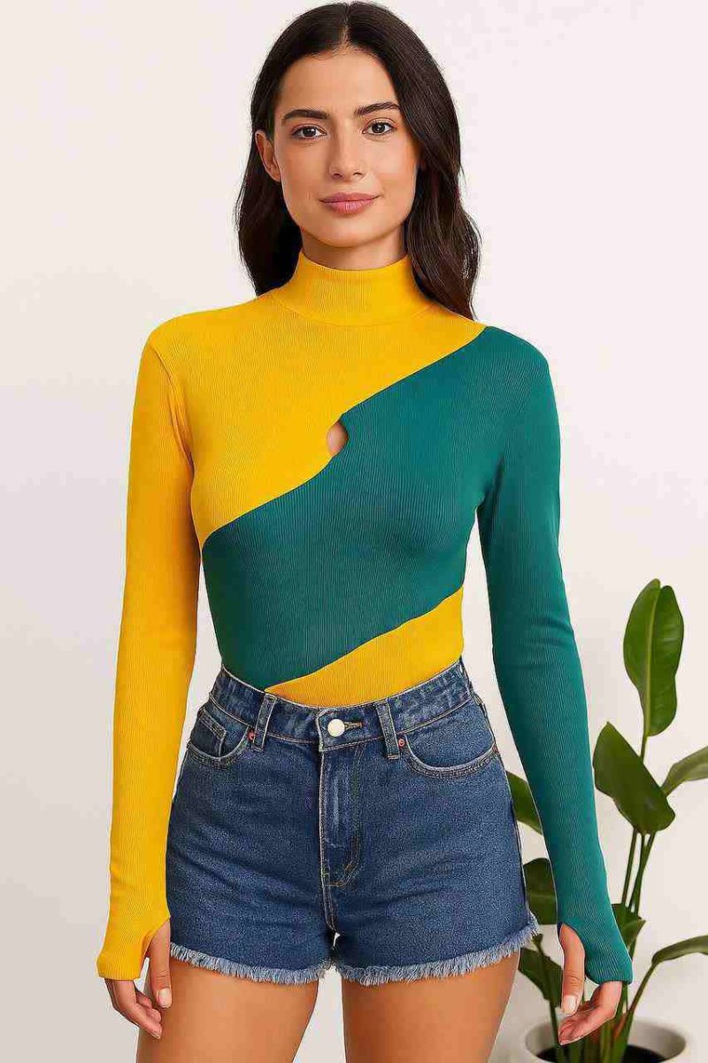 بادی دو رنگ فینگردار اشکی(پک 5 عددی)