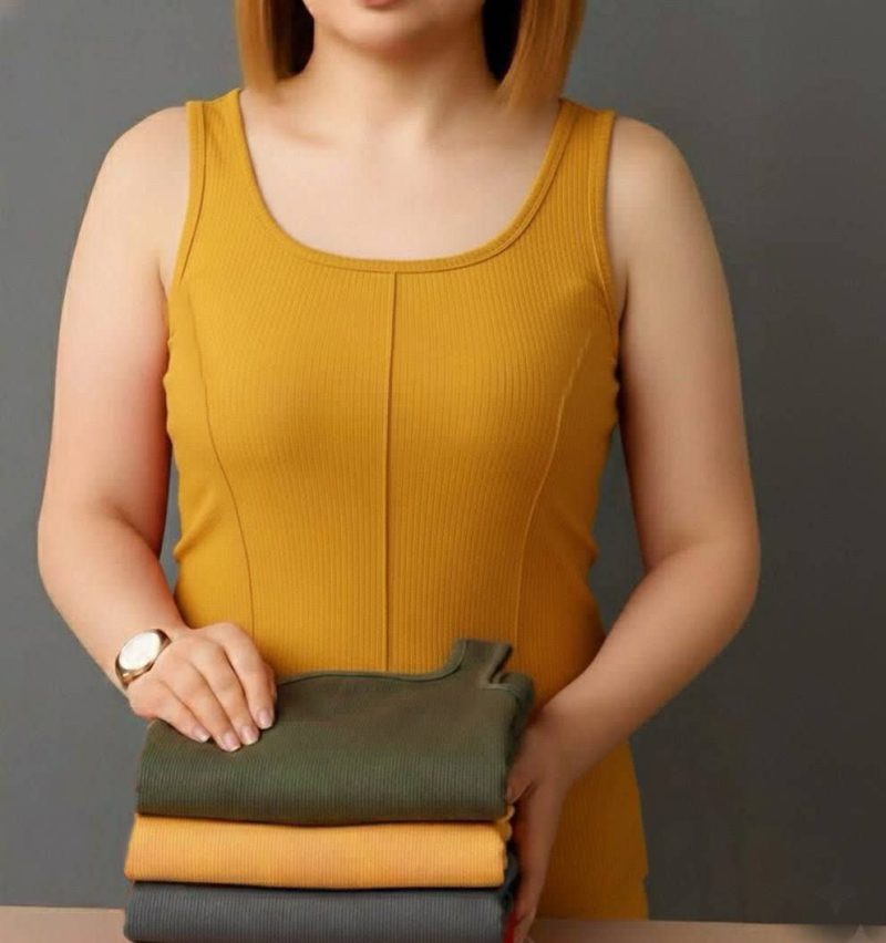 تاپ یقه خشتی جلو دوخت(پک 6 عددی)