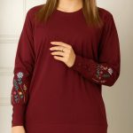 بلوز استین بلند استین گل (پک 7 عددی)