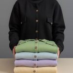 کراپ کت جلو دکمه جیب دار(پک 6 عددی)