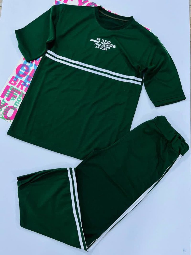 تیشرت و شلوار نوار دوزی(پک 6 عددی)