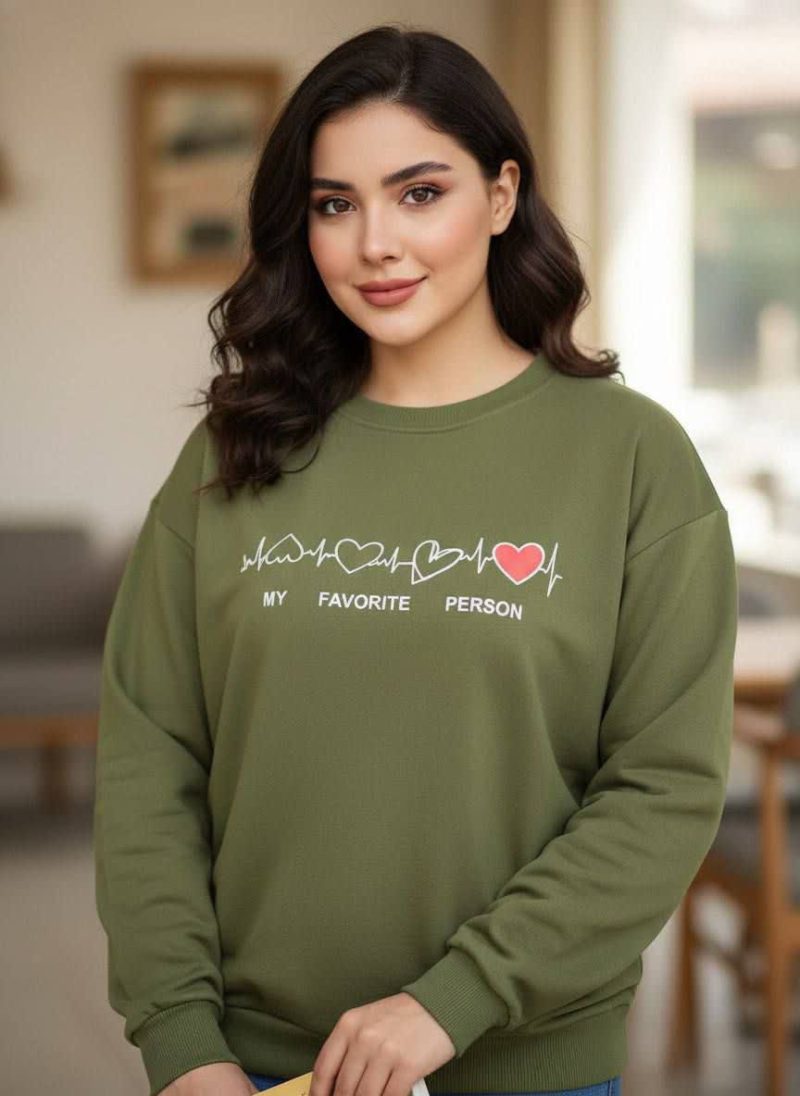 بلوز استین دار چاپ قلب(پک 6 عددی)