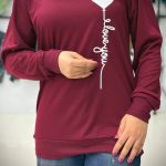 بلوز استین بلند چاپ قلب(پک 6 عددی)