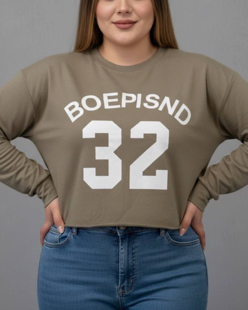 کراپ باکسی استین بلند(پک 6 عددی)