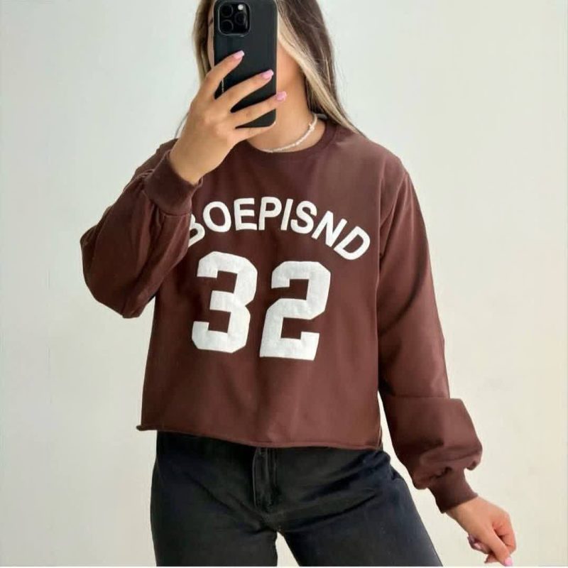 کراپ باکسی استین بلند(پک 6 عددی)