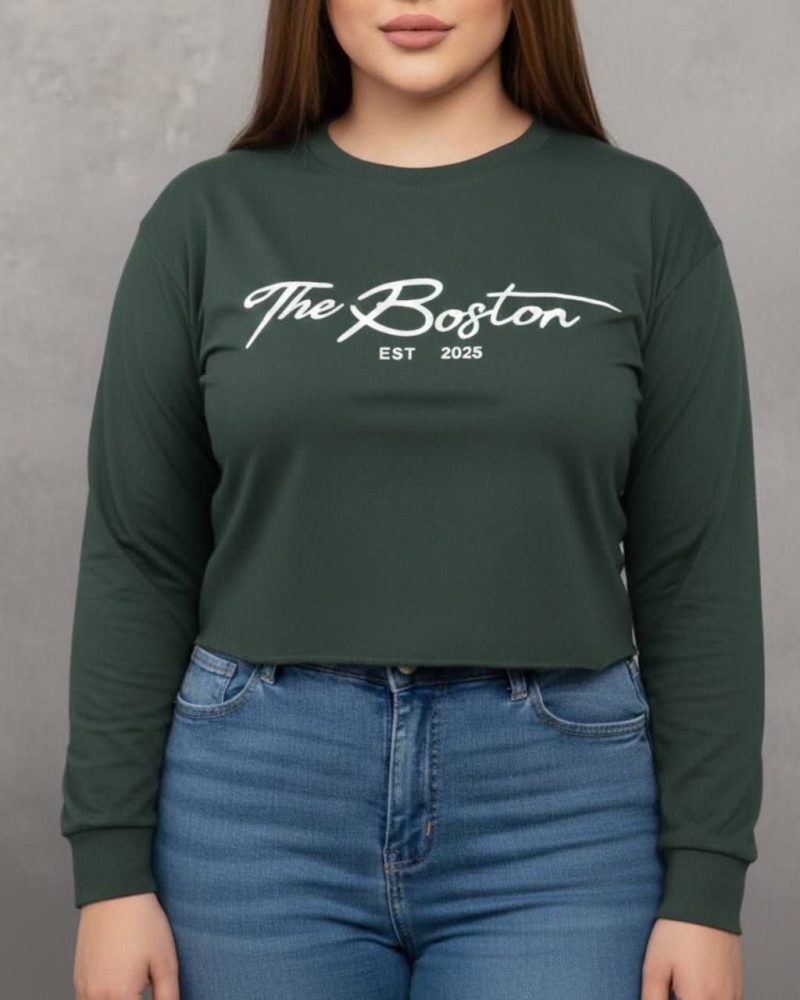 کراپ باکسی استین بلند(پک 6 عددی)