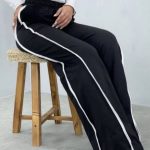 شلوار بگ قواره دار نواری(پک 4 عددی)