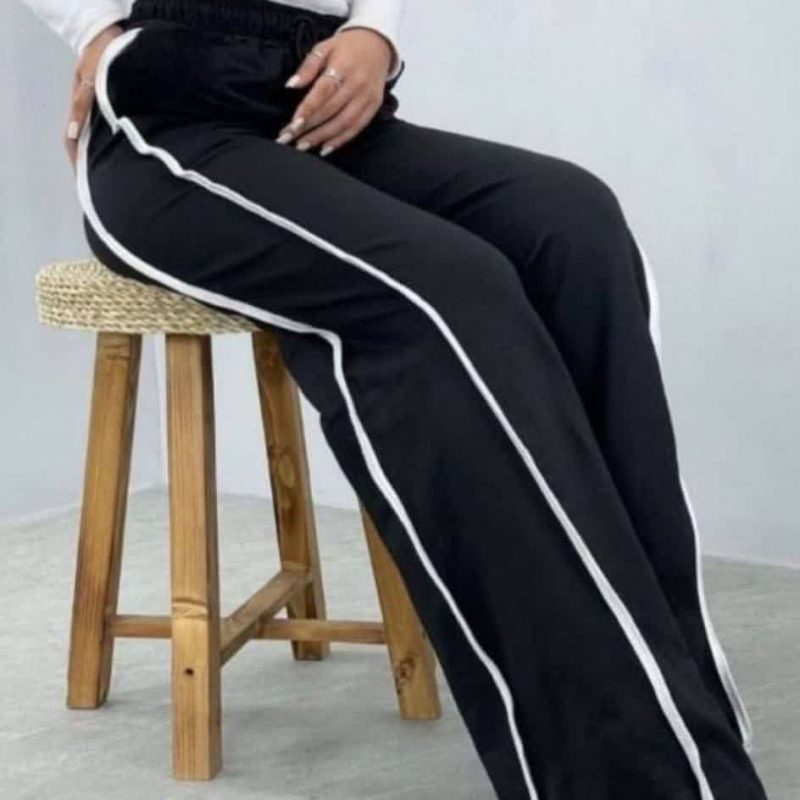 شلوار بگ قواره دار نواری(پک 4 عددی)