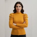 بلوز سرشانه چین مروارید (پک 6 عددی)