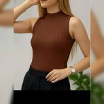 تاپ بیسیک حلقه ایی یقه 5 سانت ( پک 6 عددی )