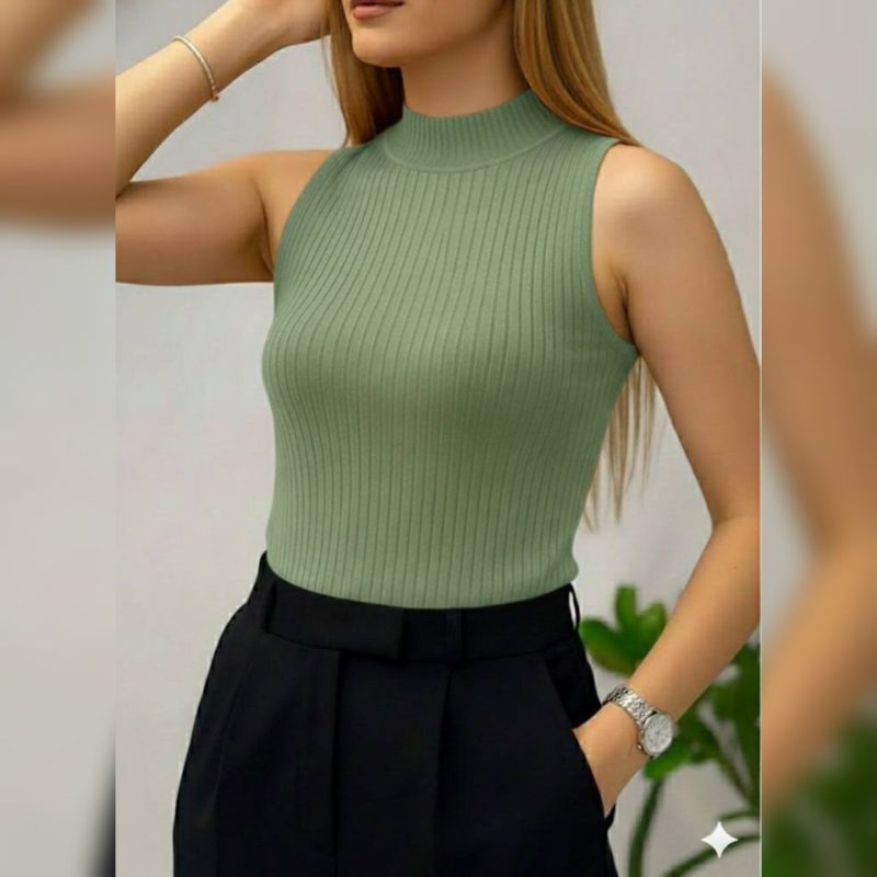 تاپ بیسیک حلقه ایی یقه 5 سانت ( پک 6 عددی )