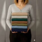 بلوز استین دار یقه 3 دکمه ( پک 4 عددی )