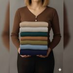 بلوز استین دار یقه 3 دکمه ( پک 4 عددی )