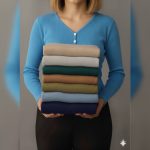 بلوز استین دار یقه 3 دکمه ( پک 4 عددی )