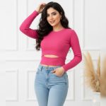 بلوز پایین اشکی یقه گرد ( پک 7 عددی )