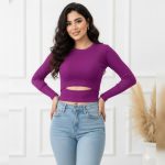 بلوز پایین اشکی یقه گرد ( پک 7 عددی )