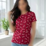 تیشرت استین سرخود بابونه ( پک 6 عددی )