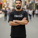 تیشرت یقه گرد استین 3 رب hello ( پک 4 عددی )