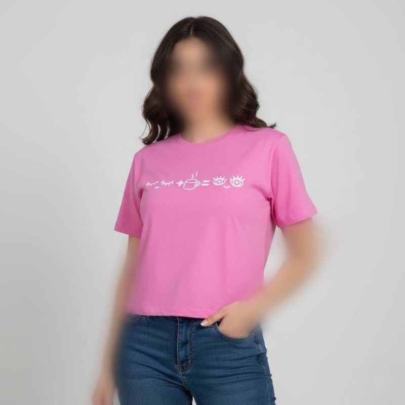 کراپ نیم استین چشم ( پک 4 عددی )