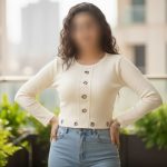 کراپ استین دار حلقه دار ( پک 6 عددی )