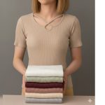 تیشرت نیم استین یقه ضربدری ( پک 6 عددی )