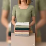تیشرت نیم استین یقه خشتی ( پک 6 عددی )