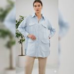 مانتو بلند قواره دار چهار جیب ( پک 5 عددی )