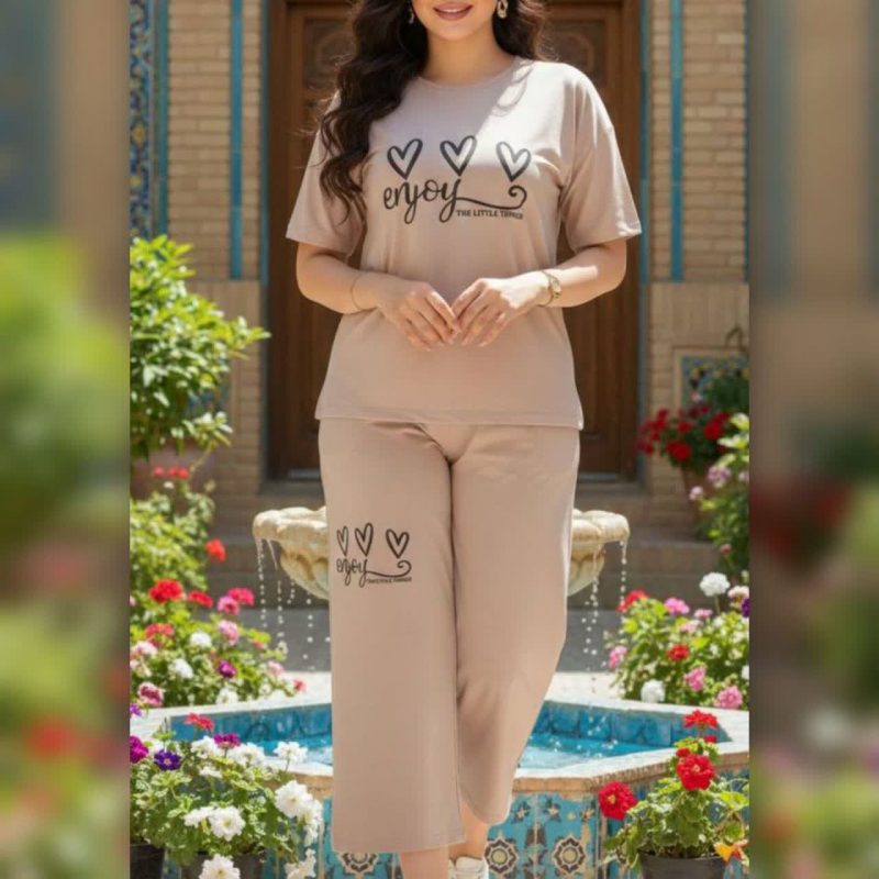 ست تاپ شلوارک قلب ( پک 6 عددی )
