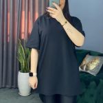 تیشرت لانک باکسی بیسیک عمده ( پک 4 عددی )