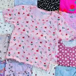 کراپ یقه گرد چیندار زارا ( پک 6 عددی )