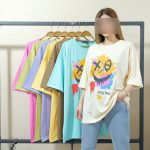 تیشرت لانگ قواره دار لبخند ( پک 4 عددی )