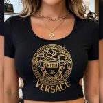 کراپ یقه گرد بغل اشک ورساچه عمده ( پک 4 عددی )