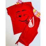 ست تاپ و شلوارک قواره دار ( پک 6 عددی )
